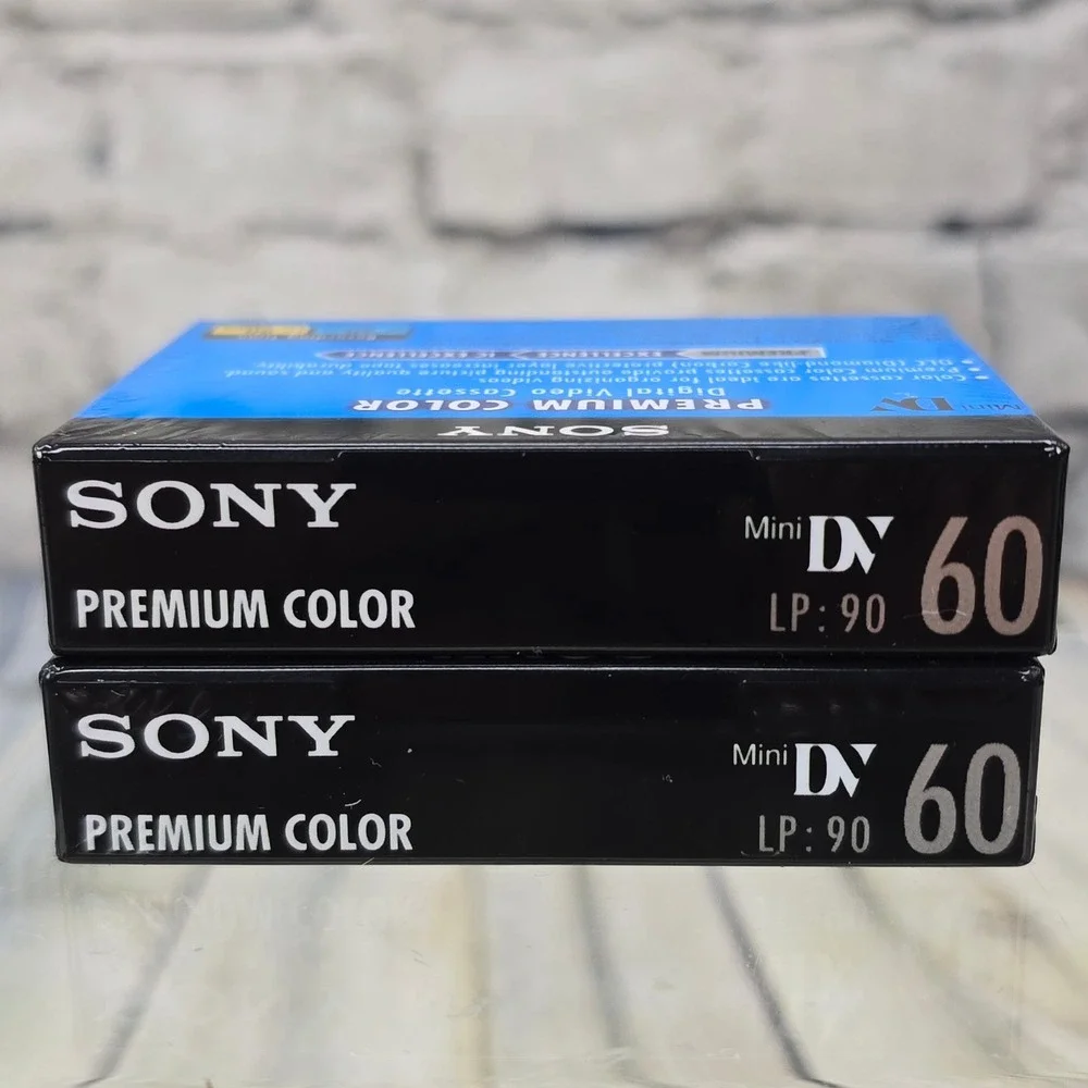 Sony DVM60R Mini DV Digital Video Cassette 60/90min Premium Color 2pk New Sealed